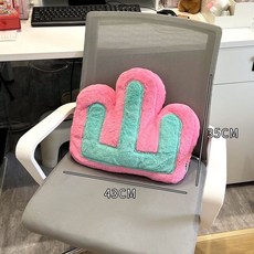 可愛造型靠山抱枕，柔軟毛絨沙發靠墊，高顏值客廳裝飾，女生超愛, 【玫紅色靠山-山款】抱枕-優質填充棉