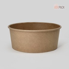 유즈팩 회덮밥용기 종이용기 크라프트 165파이 1100호 300개 BOX 1100ml, 1개