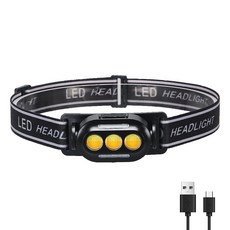 三核COB頭燈 強光頭戴式 長續航充電 夜釣便攜 戶外工作頭燈, 1個, T187-A款