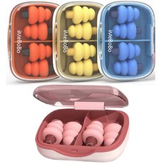 ime보보 이어플러그 4개 한세트 보관케이스 청력보호 귀마개, 1세트