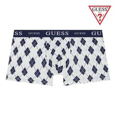 [백화점 정품] 게스언더웨어 남자 속옷 통기성 좋은 아가일패턴 아이보리 드로즈