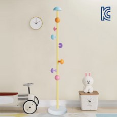 KC인증 스위트패밀리 귀여운 버섯 스탠드 옷걸이 행거, 옐로우