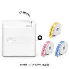 휴대용 라벨 프린터 D12 스티커 라이프 접착 유사 P15와 무잉크 미니 블루투스, [11] 1 Printer 3 Color