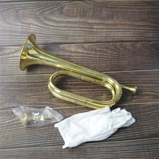 나팔 금속 군대 액세서리 책상 알람 특수효과음 트럼펫 핸드메이드 제네릭, 밀리터리+장갑+입술예비, 1개