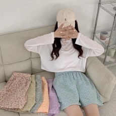 5부반바지 면 핫팬츠 면바지 5부바지 짧은바지 여름