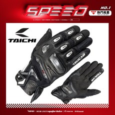 日本正品 RS TAICHI 太極 RST442 黑黑白 透氣 手套 網狀 夏季 皮革 碳纖維 可觸控螢幕, 1個, M