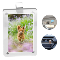 [루이/차량용사진걸이] 차량용 사진 클립 (6x9cm) / 자동차 선바이저 포토홀더, 투명, 1개