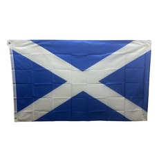 스코틀랜드 국기 Scotland flag 90x150cm 폴리에스터 90g 금속 고리 이중 스티치 마감, 1개, BLUE+WHITE