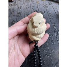 黃楊木 生肖蛇 掛件, 如圖所示, 1個