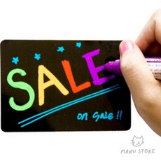 [칠마누] 칠판메뉴판 블랙보드판 붙이는보드 블랙보드 미니 5개입