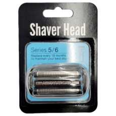 刮鬍刀頭系列5/6，輕鬆更換，保持最佳刮鬍體驗，舒適貼合臉部輪廓, 1個, 1個裝