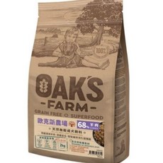 OAK'S FARM 歐克農場 68% 羊肉 天然無穀成犬飼料, 2kg, 1個