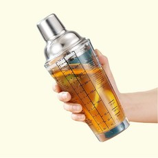 BOSUN 칵테일쉐이커 400ml 믹싱틴 칵테일 쉐이커 레시피 바텐더도구, 304스테인레스 스틸, 1개, 304스테인레스 스틸 * 1개