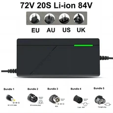 36V 48V 52V 2A 리튬이온 충전기 (13S 16S 20S 54.6V 21700 배터리 팩용) 고속 지능형, 01 2A, 01 번들 1, 01 84V 20S charger