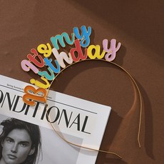 생일 파티 기념 메탈 머리띠 우정 친구 선물 J1412