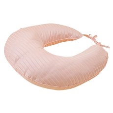 UniBABE優貝比 哺乳三用U型枕-粉色橫條(美麗人生 月子中心), 哺乳U枕(含枕心+外布套)