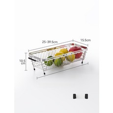 식기 건조대, 1개, 소형-단단한 304 스테인리스스틸, 1단