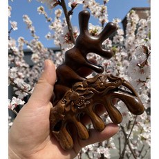 뚱보 경락 마사지 헤어 괄사빗, 산모양 괄사빗, 1개