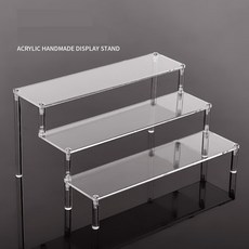 [시선강탈 디스플레이] 투명 계단 아크릴쇼케이스 피규어 전시, 1. 75cm 단층 20cm 길이