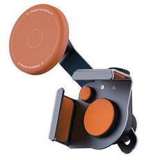 테슬라 메탈 맥세이프 거치대 차량 핸드폰 모델Y 모델3 ModelY Juniper Model3 Highland 호환, 딥오렌지, 1개