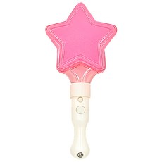 LED五角星棒 星星發光棒 螢光棒 加油棒 - 派對演唱會應援必備, 粉色, 5個