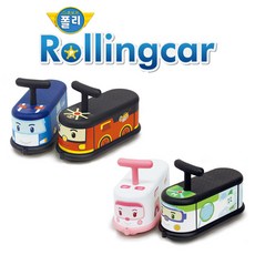 야야 로보카폴리 롤링카 폴리 엠버 로이 헬리 붕붕카, 핑크, 1개
