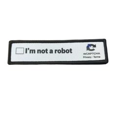 Funny I'm Not A Robot 후크 앤 루프 패치 인쇄된 밈 모랄 배낭 개 하네스 육군 조끼 체육관 가방 모자 헬멧용 DIY 아플리케 액세서리