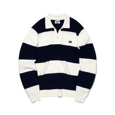 LEE 럭비 카라 니트 네이비 456717