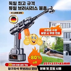 POZEAL 1/1+1 독일 수입 초고압 물총 가정용 전동식 고압 세차 물총, (1세트)