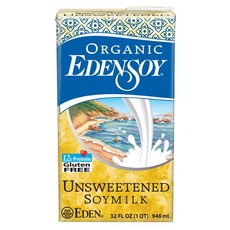 EDEN Foods EDENSOY無糖無麩質豆漿, 1個, 946ml