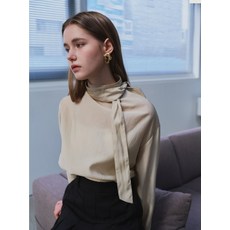 GENERALIDEA 실키 스카프 블라우스 [BEIGE] / GF1LBL507 103012