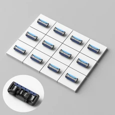 Colorlamb-남성 면도날 세트 5 블레이드 마르텐시틱 스테인레스 스틸 리필 수동 포함 4-16 개, 12, 1