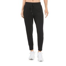 Danskin 여성용 소프트 터치 조거 팬츠 블랙 솔트 스몰 125199