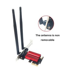 와이파이 무선 어댑터 네트워크 카드 AC1200 듀얼 밴드 2.4G 5 PCI-E 블루투스 4.0 데스크탑 노트북용 윈도우 7 8 10/11, [01] Non removable, 1개