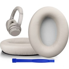SOULWIT 교체용 이어패드-호환 모델 소니 Sony WH-1000XM3 (WH1000XM3) 오버이어 헤드폰 다양한 소재 가능 소음 차단 메모리 폼 두께 증가 1쌍, Lambskin, Gold, 1개