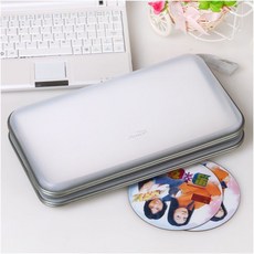 CD收納包 大容量128片碟片包 光碟盒40片/80片DVD光盤包 CD收納整理盒, 80片（透明白色1個）