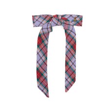 비비안웨스트우드 타탄 패턴 구체 디테일 헤어 핀