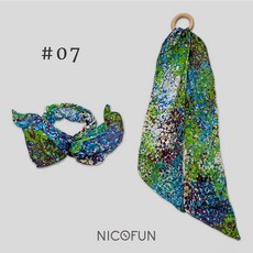 NICOFUN 魔術頭巾 絲棉 寬版 鋁線造型髮帶 圍巾