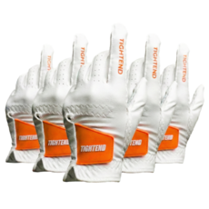 타이트엔드 0402 포스그립 극세사 골프 장갑 (왼손), 5개, 오렌지