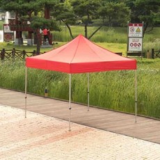 고급 알루미늄 접이식 천막 (3x3m) 32mm 골조 야외 캠핑 옥상 테라스용 차양, 스텐레스천막 3X3, 갈백