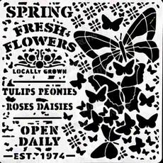 ST-DOT-0131型染版(Stencil)-蝶古巴特diy-簍空模板-塗鴉模版-繪畫模版, 1個, DOT-0131