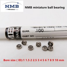 50pcs NMB minebea 고속 베어링 보어 크기ID 1 1.5 2 2.5 3 4 5 6 7 8 9 10mm ABEC-5 소형 깊은 홈 볼 베어링, L-310 1x3x1mm 열림, 1개