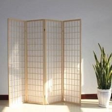 창호문 파티션 우드 실내 가림막 공간 원목, 높이 150x너비 40cm 3단,내추럴