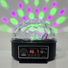ISM-60 미러볼 LED 6컬러 미러볼 LED핀볼 노래방 가라오케 미러볼 리모컨포함 가정용 업소용, 가정용(콘센트 플러그 타입)리모컨포함