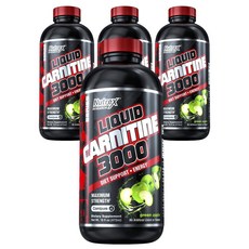 뉴트렉스리서치 리퀴드 카르니틴 3000 그린 애플, 4개, 473ml