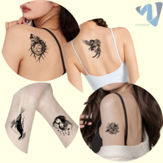 다양한 디자인 패션 컬러 헤나 타투 문신 스티커 30매세트, Q 타입