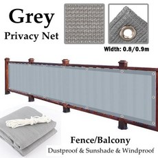 차양막 펜스 가림막 햇빛차단 베란다 정원 바람막이 그늘막 높이 1.5m HDPE 그물 울타리 개인 정보 보호 화면 바람 발코니 메쉬 자외선 방지 다육 식물 차양, 1.5x4m, 28)Gray