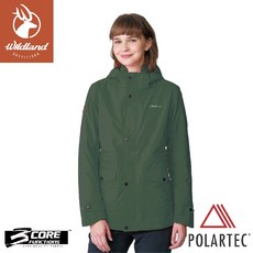 Wildland 荒野 女 Polartec 中空輕量 防水防風外套 黑森林
