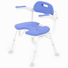 [그레이몰] 복지용구 노인 목욕의자 샤워의자 접이식 IU, 1개, 본인부담률 6% x 파란색