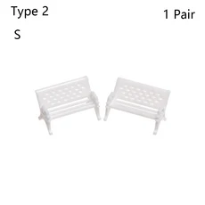 1 쌍 마이크로 풍경 공원 의자 인형 수지 미니어처 벤치 의자 DIY 요정 정원 Succulents 분재 장식 인형 집, 05 Type 2--S